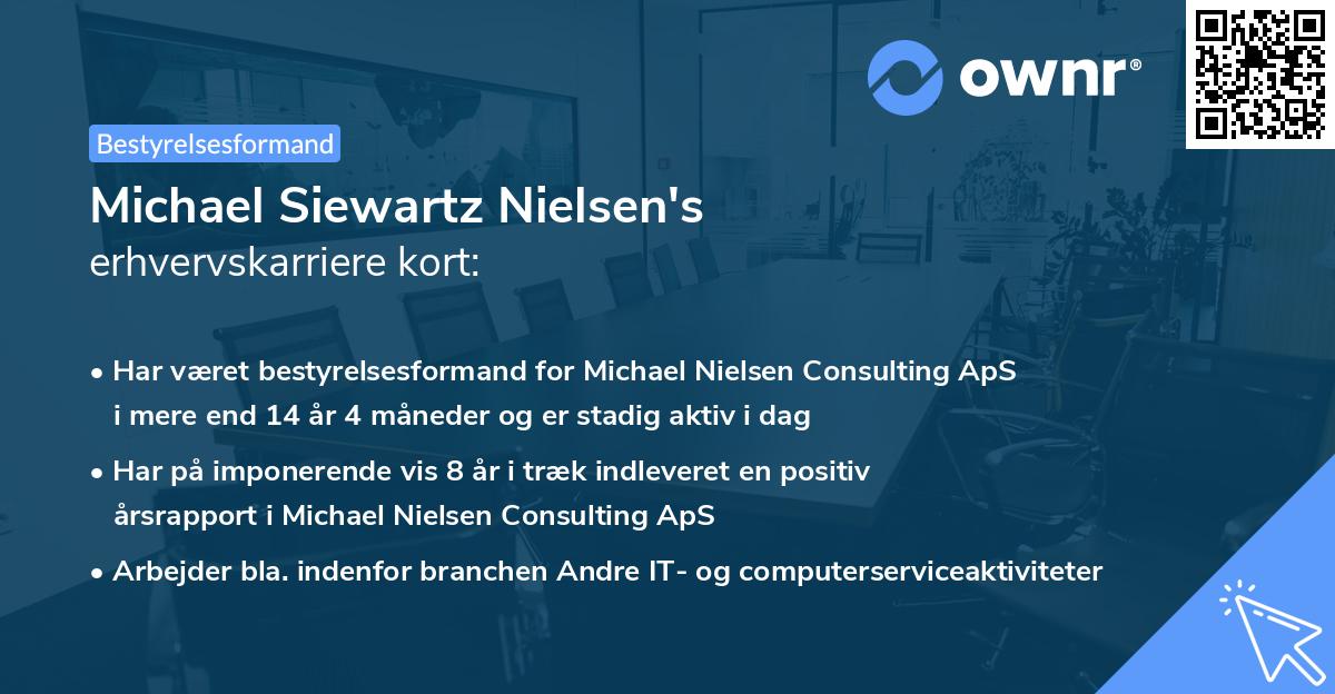 Michael Siewartz Nielsen's erhvervskarriere kort