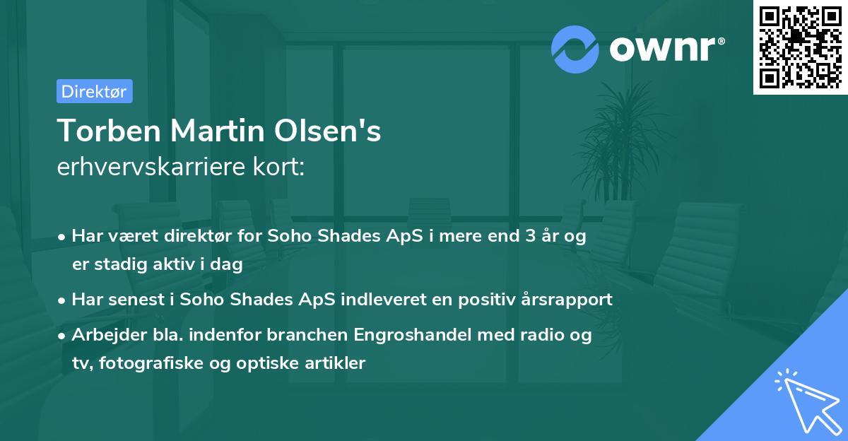 Torben Martin Olsen's erhvervskarriere kort