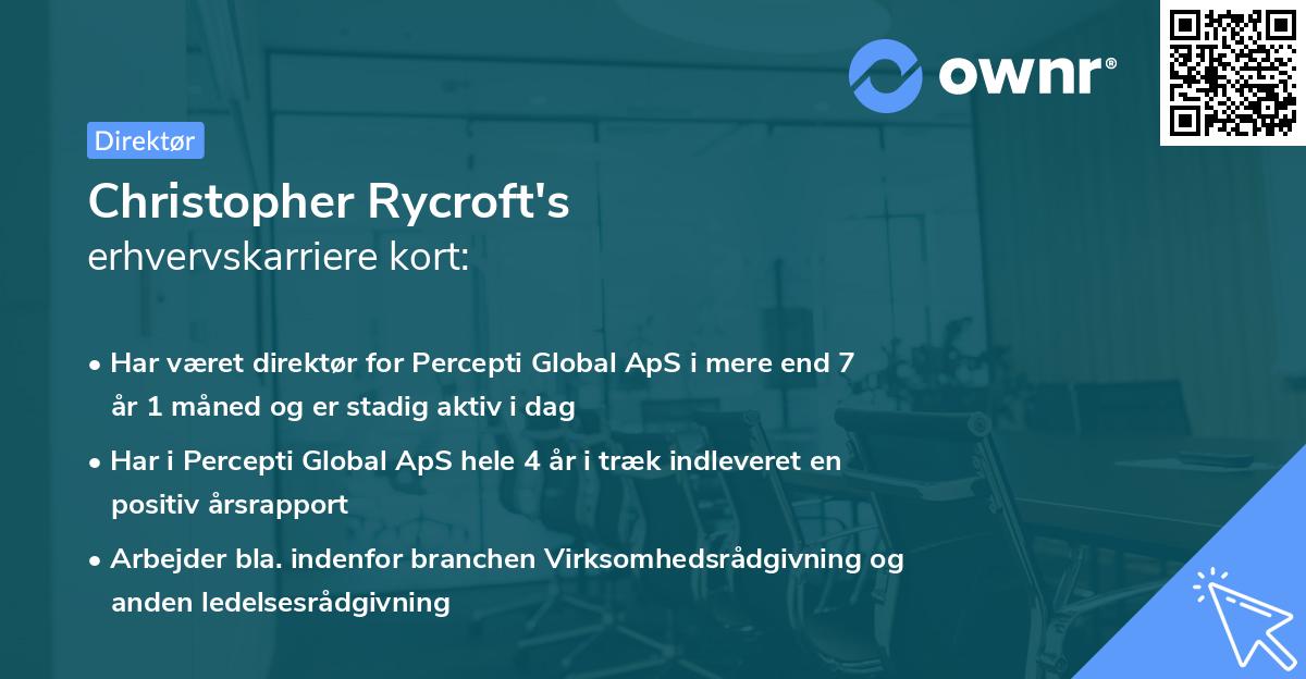 Christopher Rycroft's erhvervskarriere kort