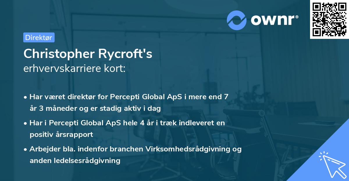 Christopher Rycroft's erhvervskarriere kort