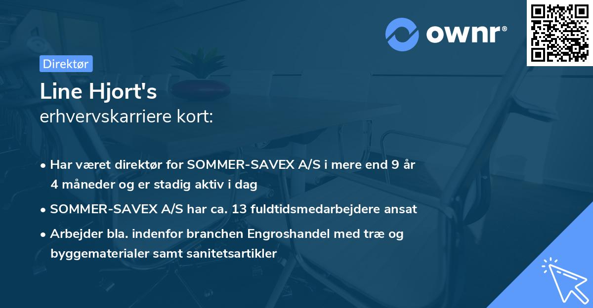 Line Hjort's erhvervskarriere kort