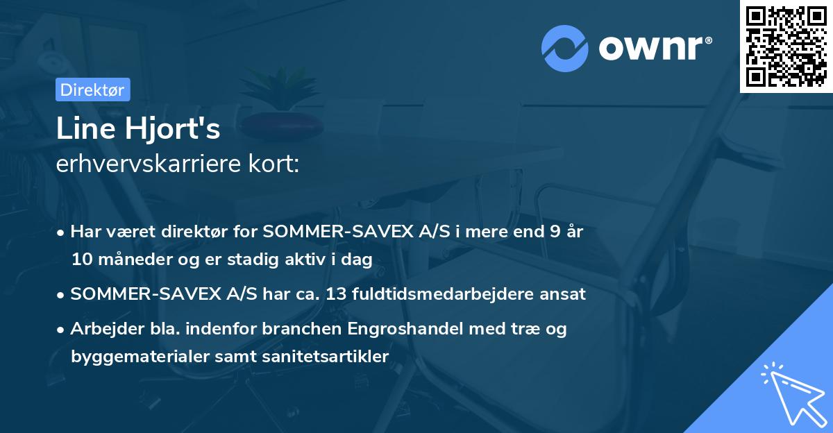 Line Hjort's erhvervskarriere kort