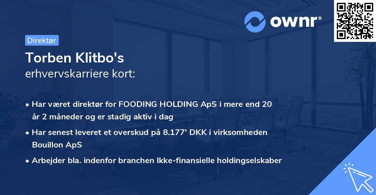 Torben Klitbo's erhvervskarriere kort