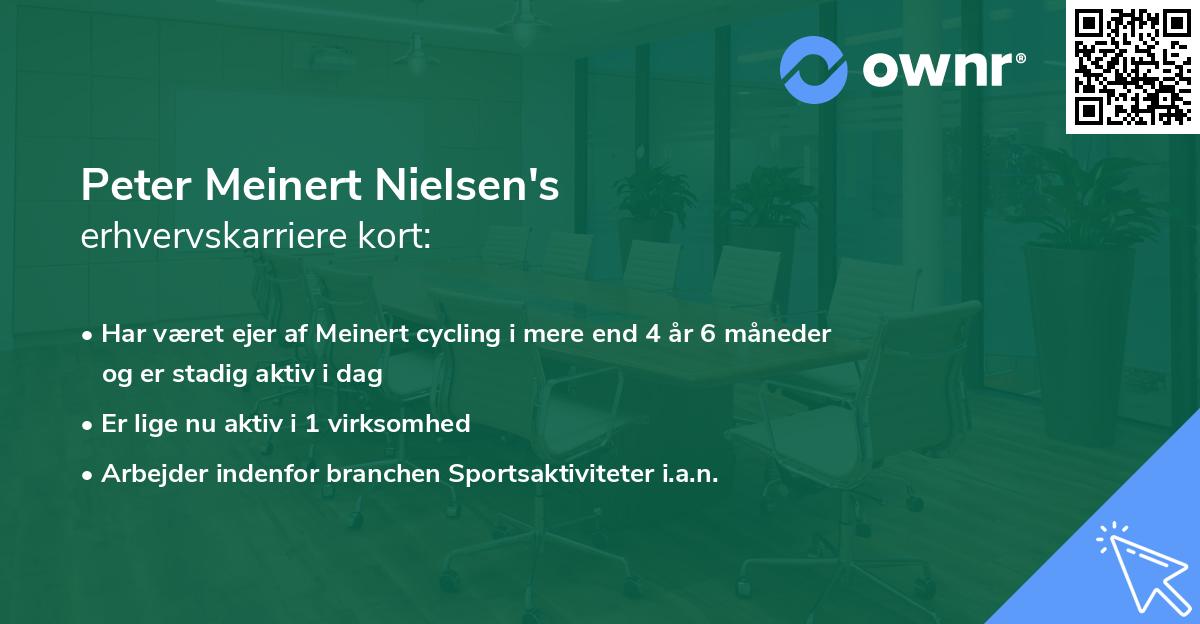 Peter Meinert Nielsen's erhvervskarriere kort