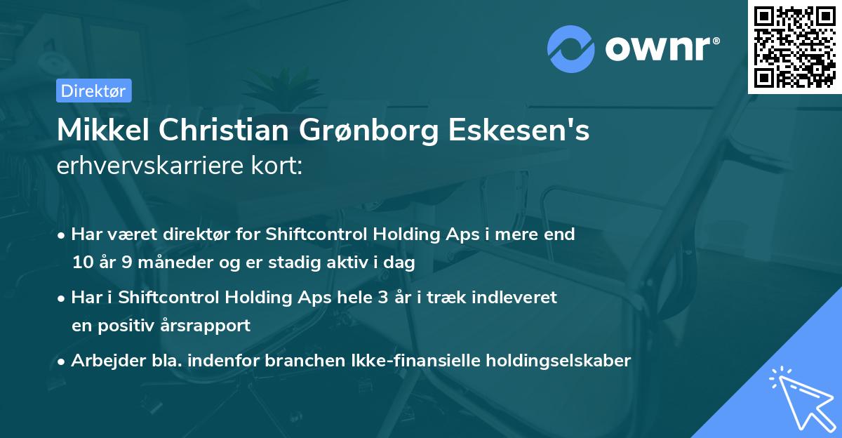 Mikkel Christian Grønborg Eskesen's erhvervskarriere kort