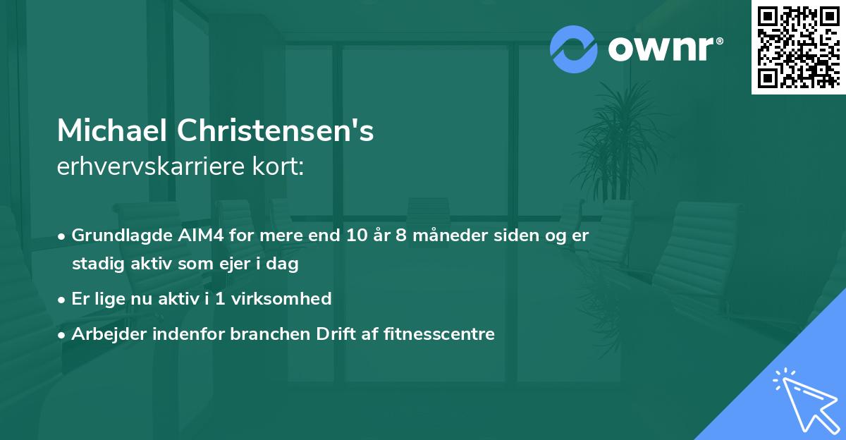 Michael Christensen's erhvervskarriere kort