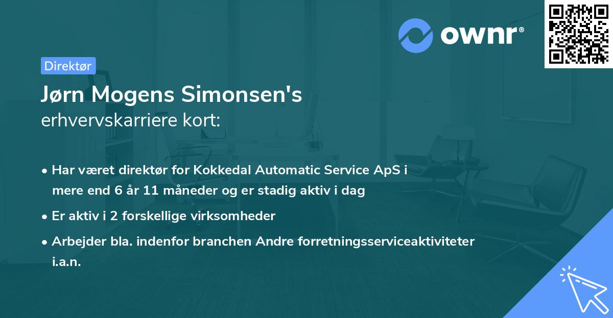 Jørn Mogens Simonsen's erhvervskarriere kort
