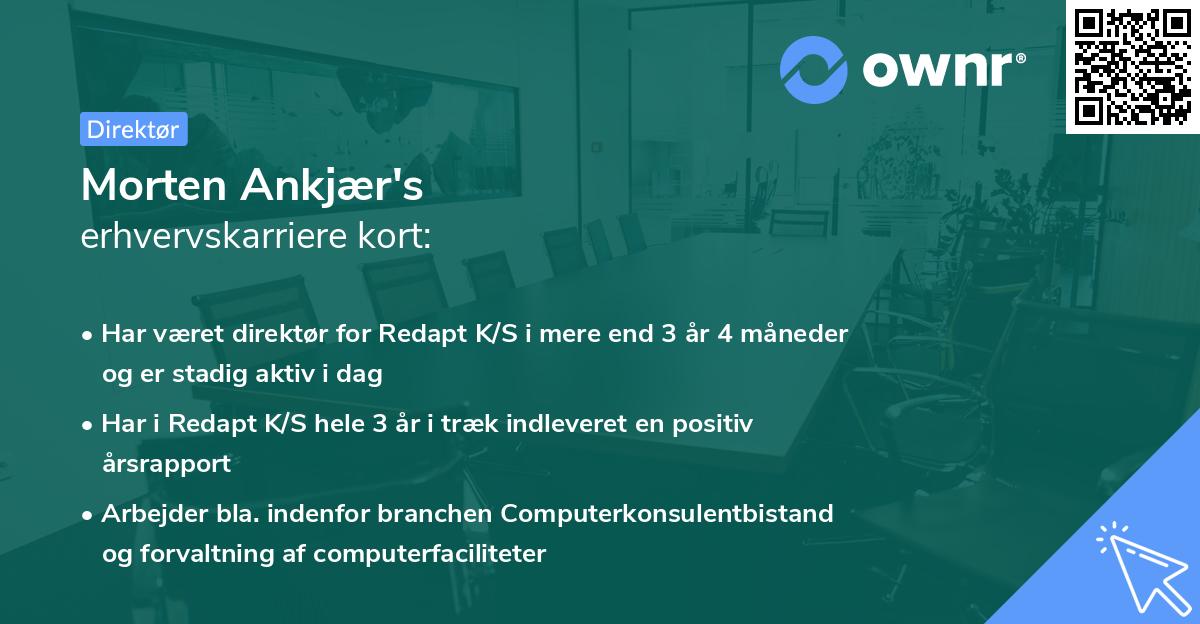 Morten Ankjær's erhvervskarriere kort
