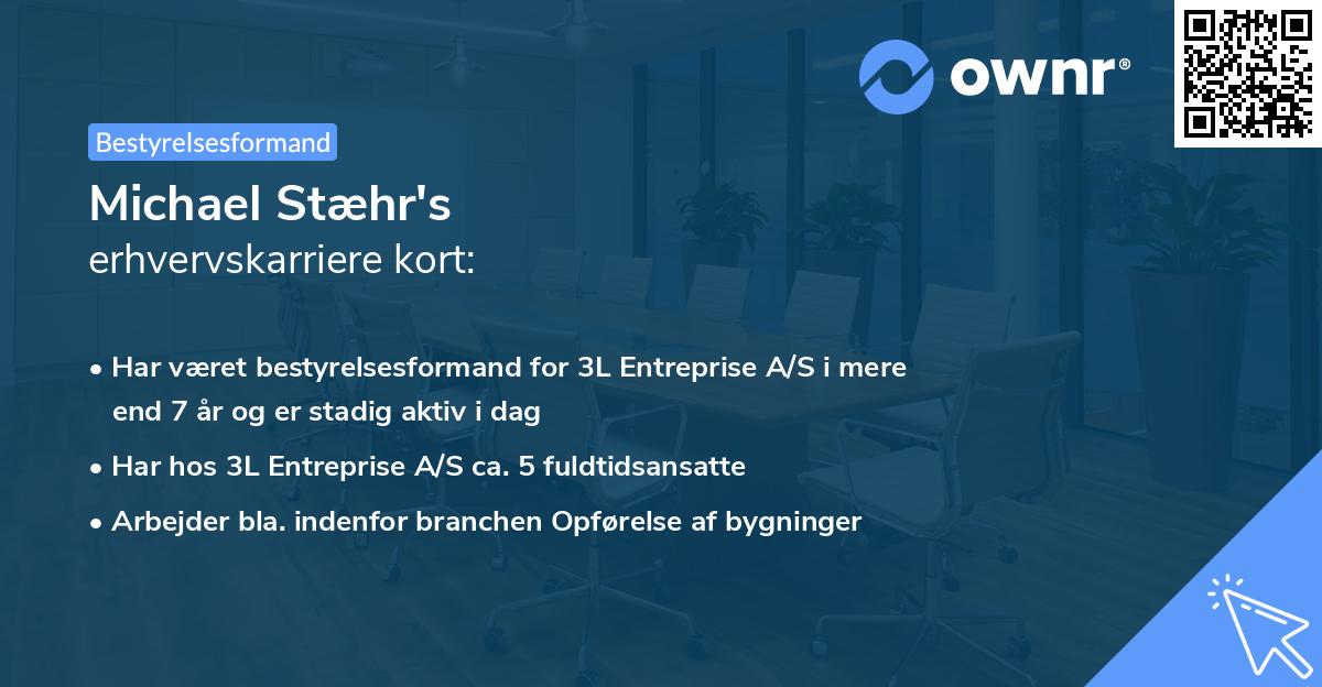 Michael Stæhr's erhvervskarriere kort