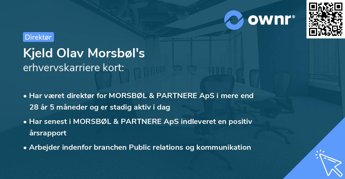 Kjeld Olav Morsbøl's erhvervskarriere kort