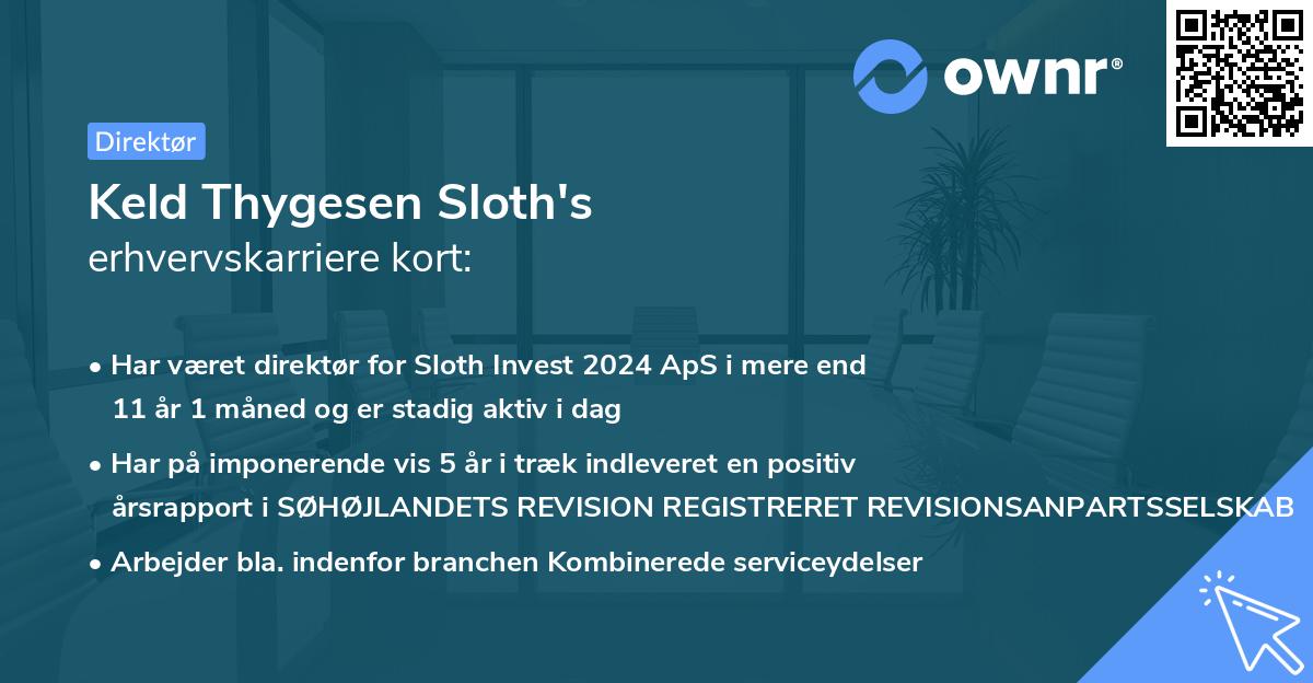 Keld Thygesen Sloth's erhvervskarriere kort