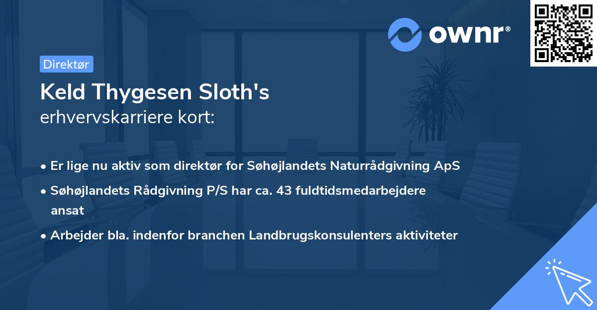 Keld Thygesen Sloth's erhvervskarriere kort