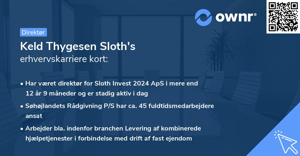 Keld Thygesen Sloth's erhvervskarriere kort