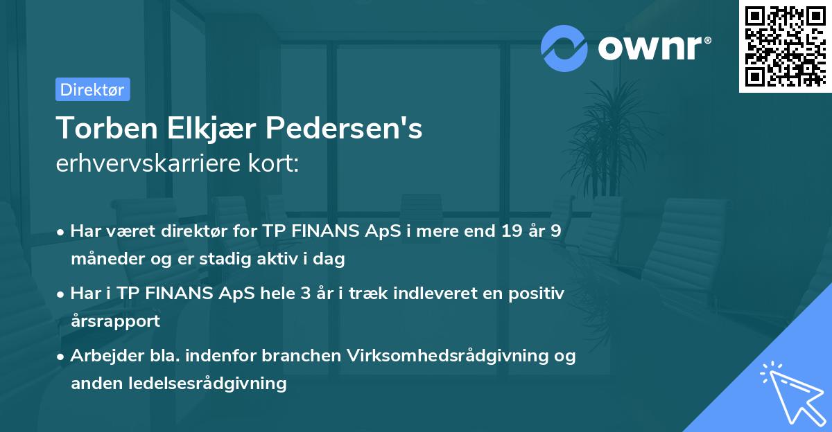 Torben Elkjær Pedersen's erhvervskarriere kort