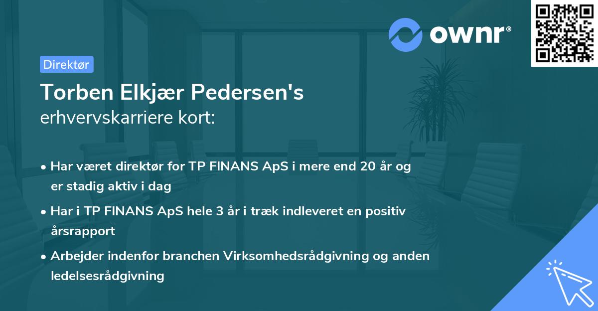 Torben Elkjær Pedersen's erhvervskarriere kort
