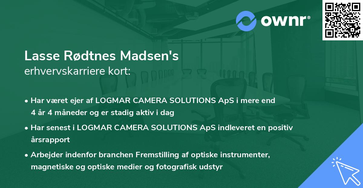 Lasse Rødtnes Madsen's erhvervskarriere kort