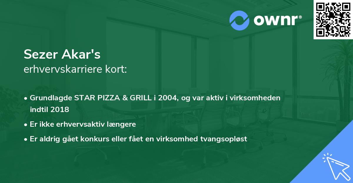 Sezer Akar's erhvervskarriere kort