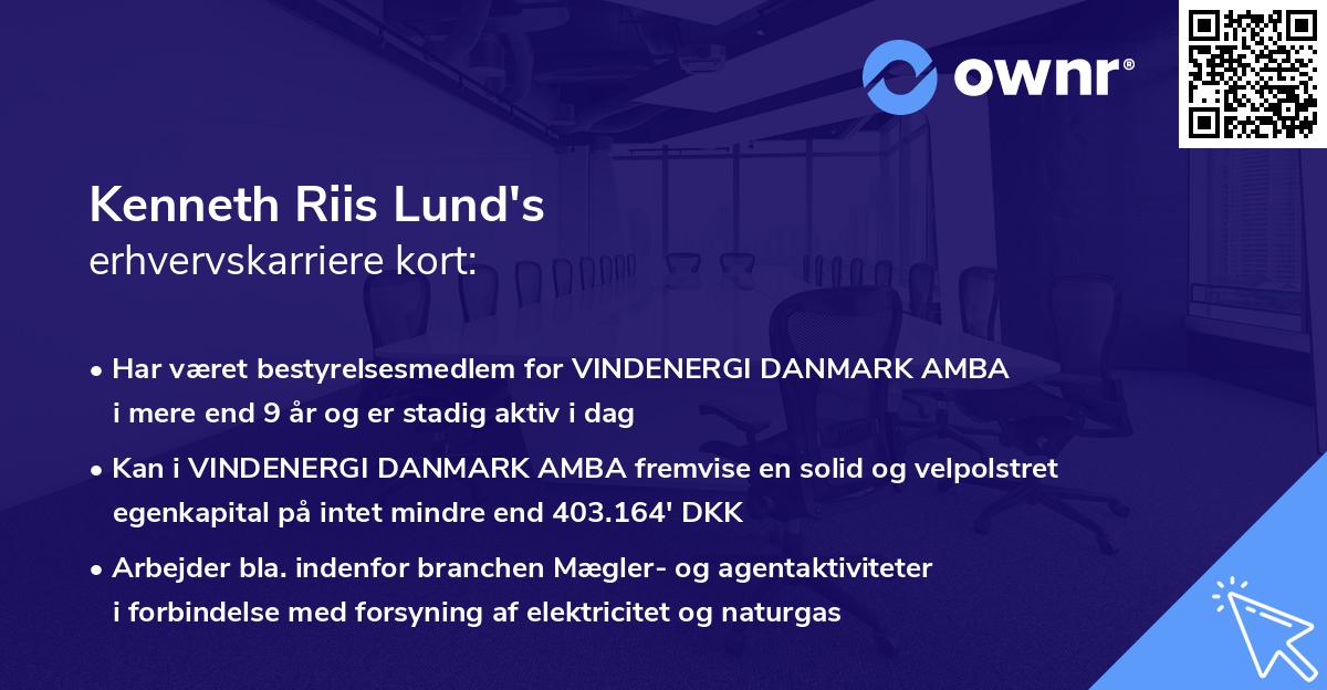 Kenneth Riis Lund's erhvervskarriere kort