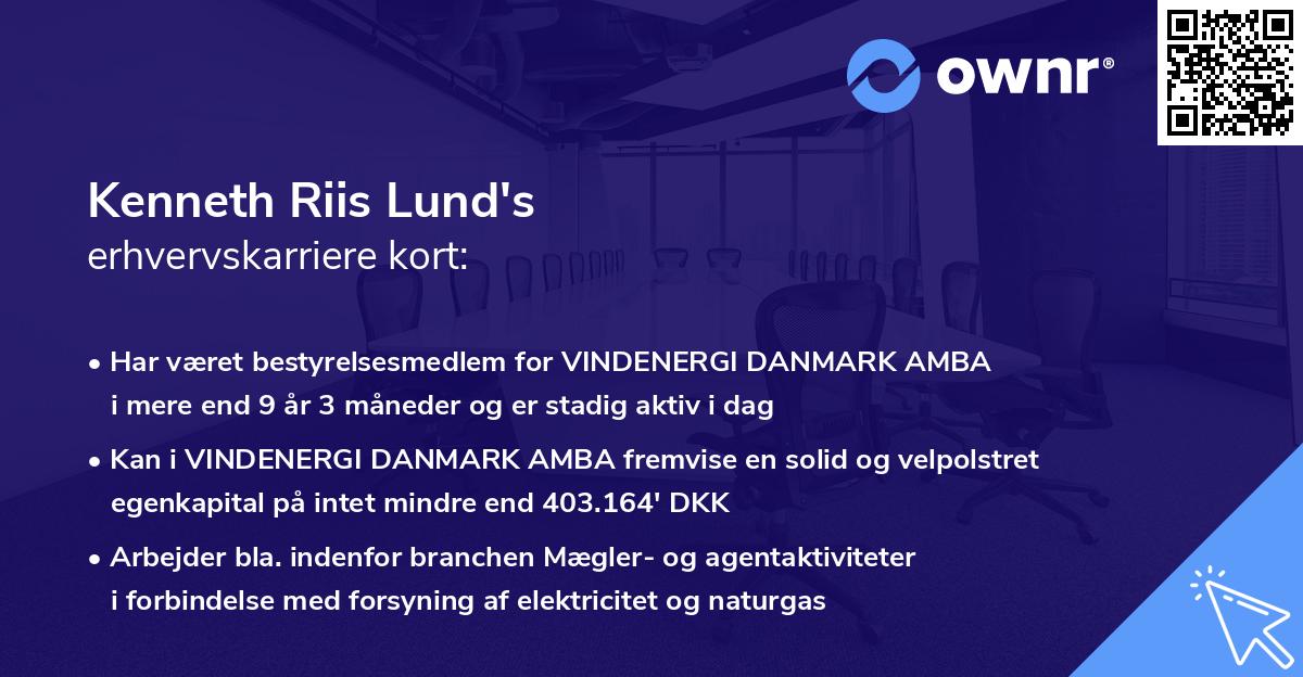 Kenneth Riis Lund's erhvervskarriere kort