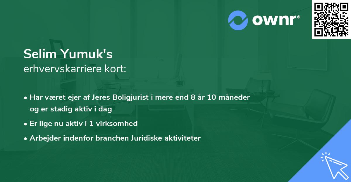 Selim Yumuk's erhvervskarriere kort