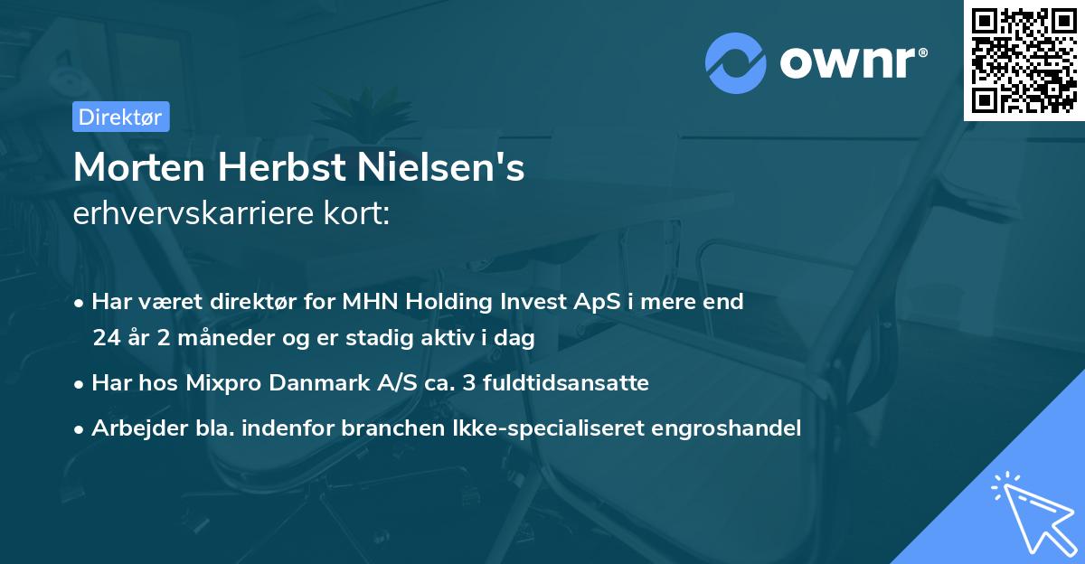 Morten Herbst Nielsen's erhvervskarriere kort