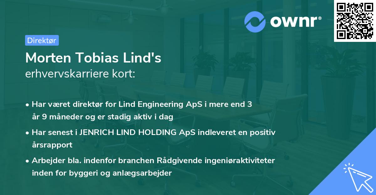 Morten Tobias Lind's erhvervskarriere kort