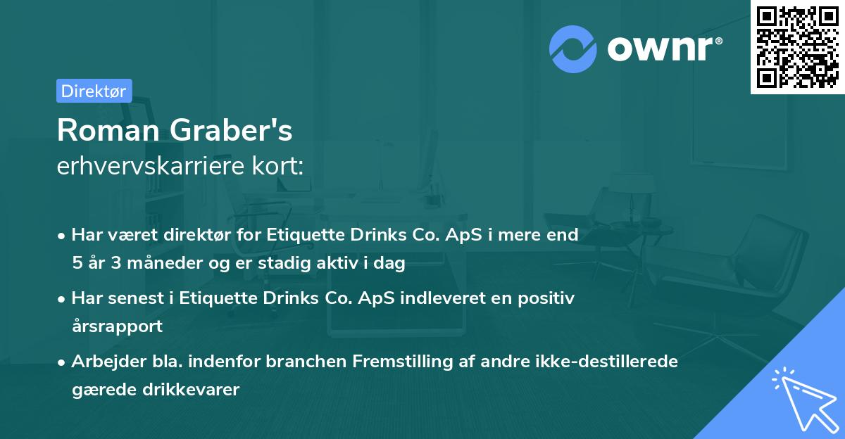 Roman Graber's erhvervskarriere kort