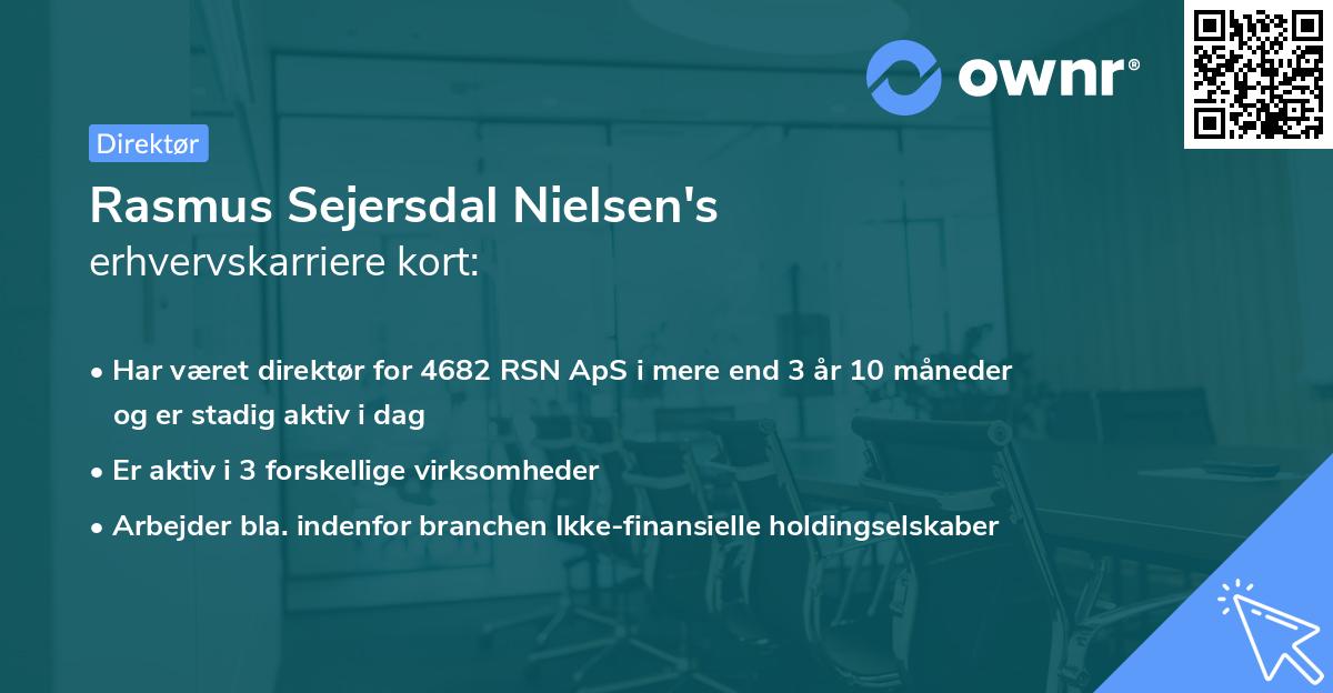 Rasmus Sejersdal Nielsen's erhvervskarriere kort