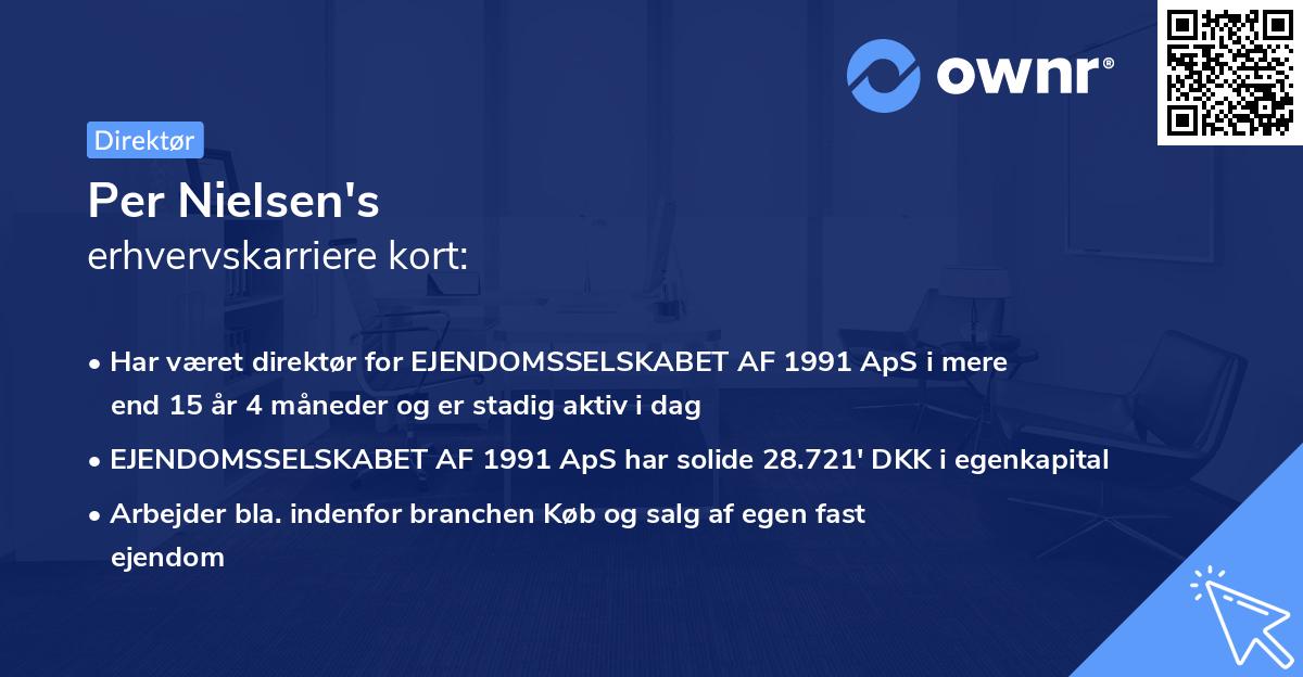 Per Nielsen's erhvervskarriere kort
