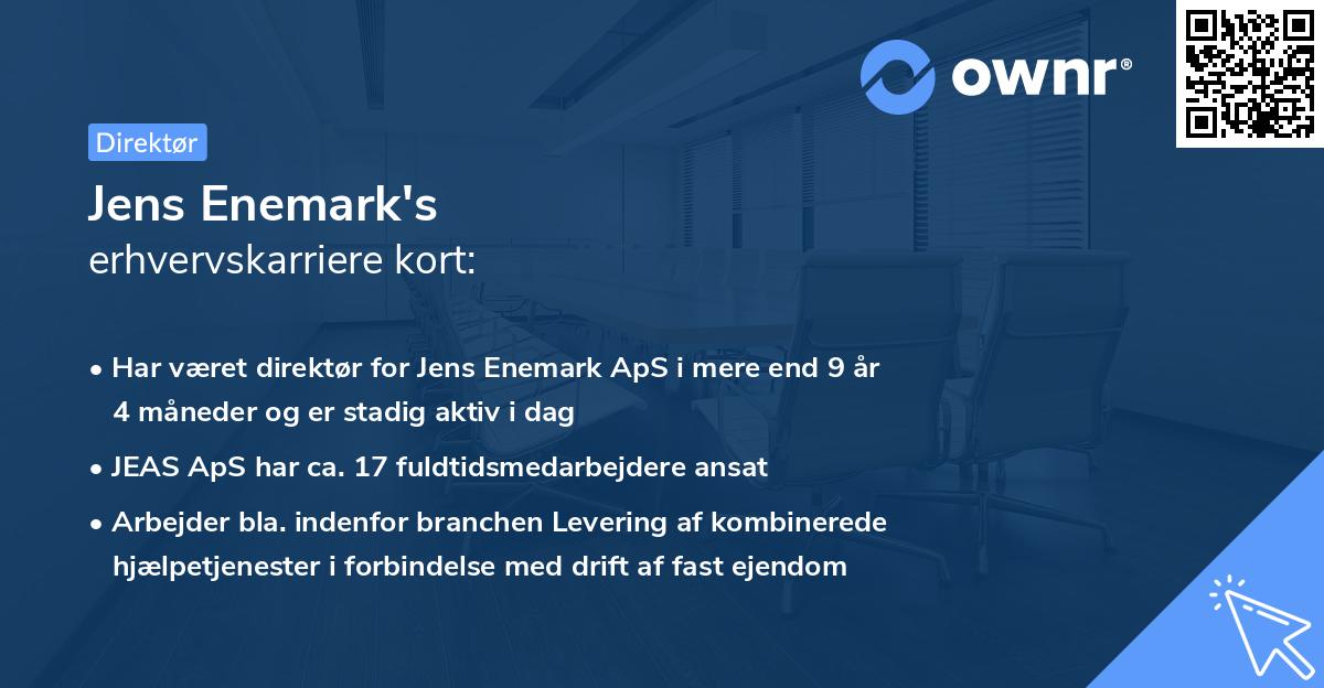 Jens Enemark's erhvervskarriere kort