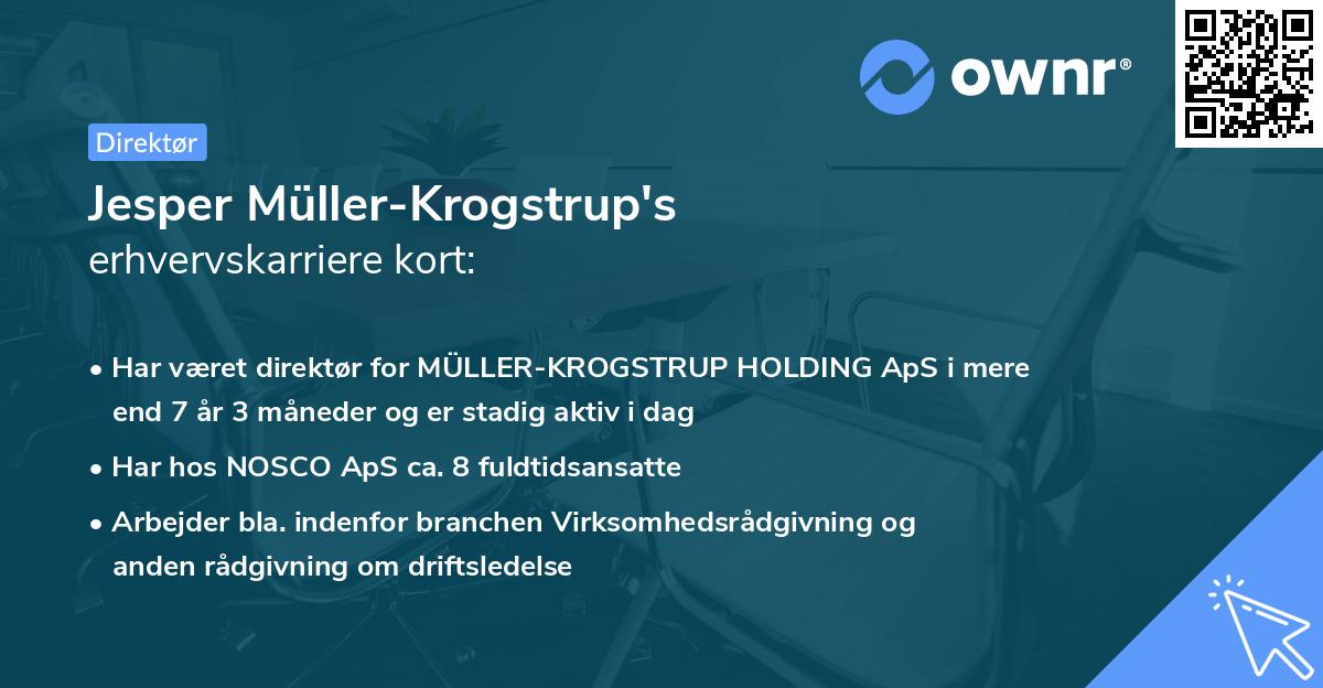 Jesper Müller-Krogstrup's erhvervskarriere kort