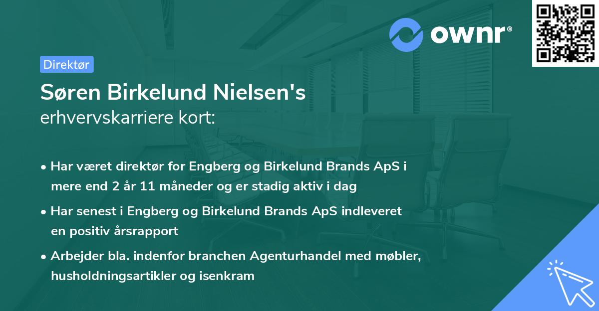 Søren Birkelund Nielsen's erhvervskarriere kort