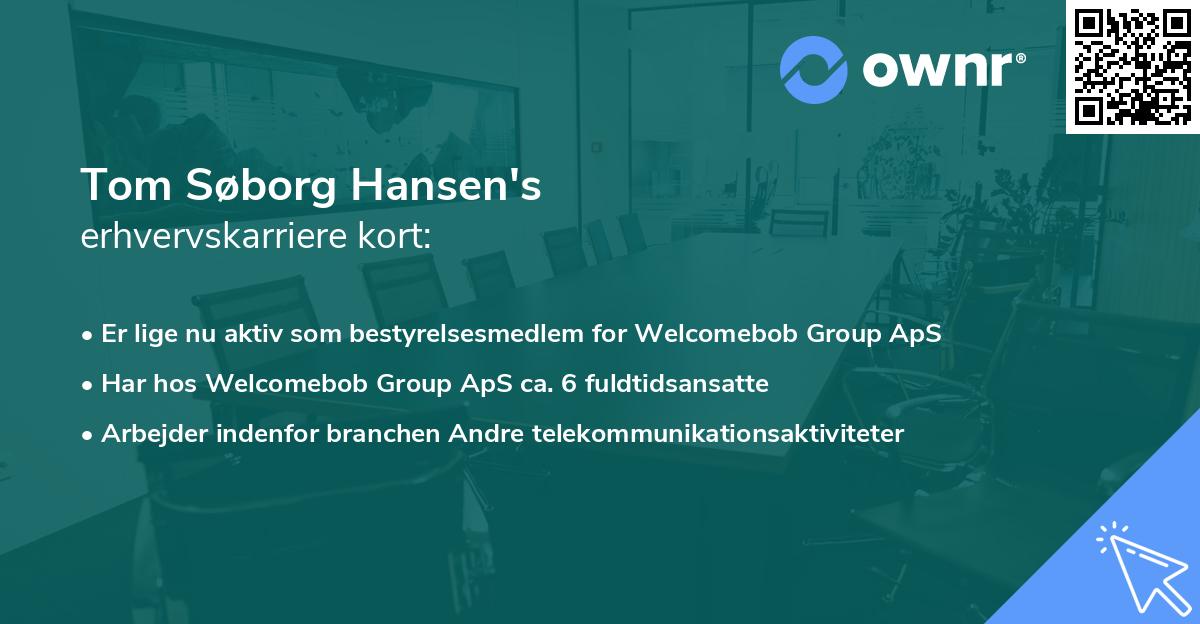 Tom Søborg Hansen's erhvervskarriere kort