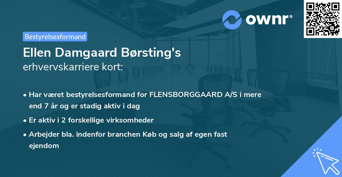 Ellen Damgaard Børsting's erhvervskarriere kort