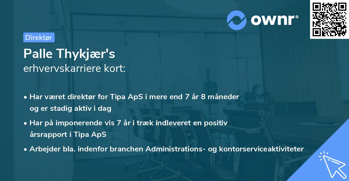 Palle Thykjær's erhvervskarriere kort