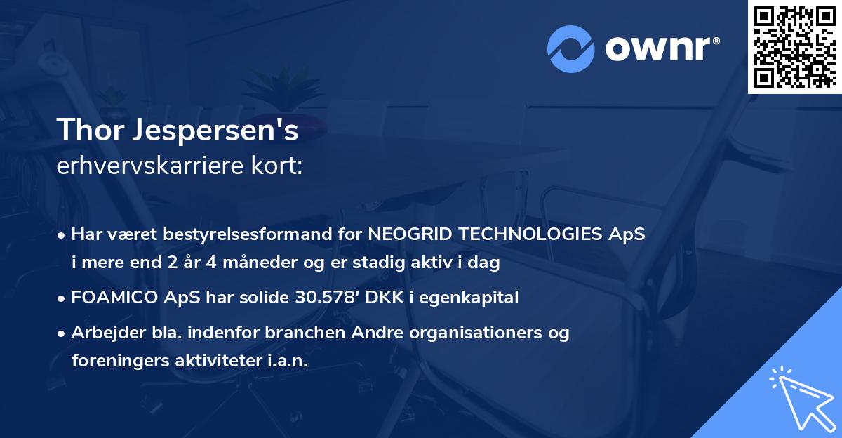 Thor Jespersen's erhvervskarriere kort