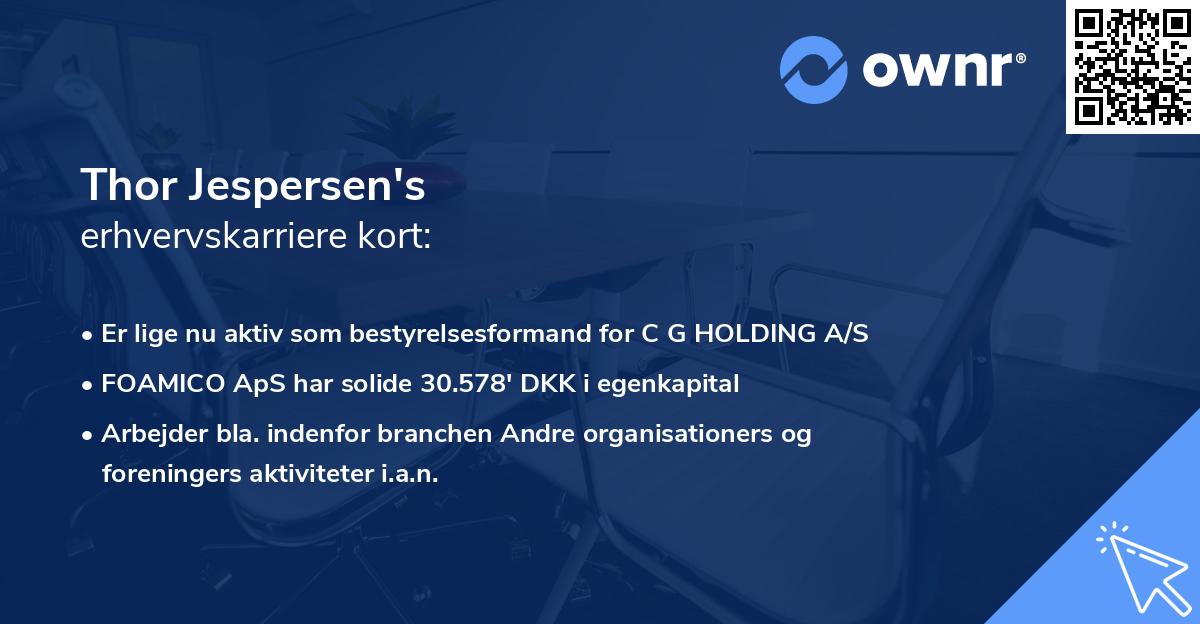 Thor Jespersen's erhvervskarriere kort