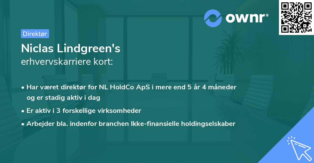 Niclas Lindgreen's erhvervskarriere kort