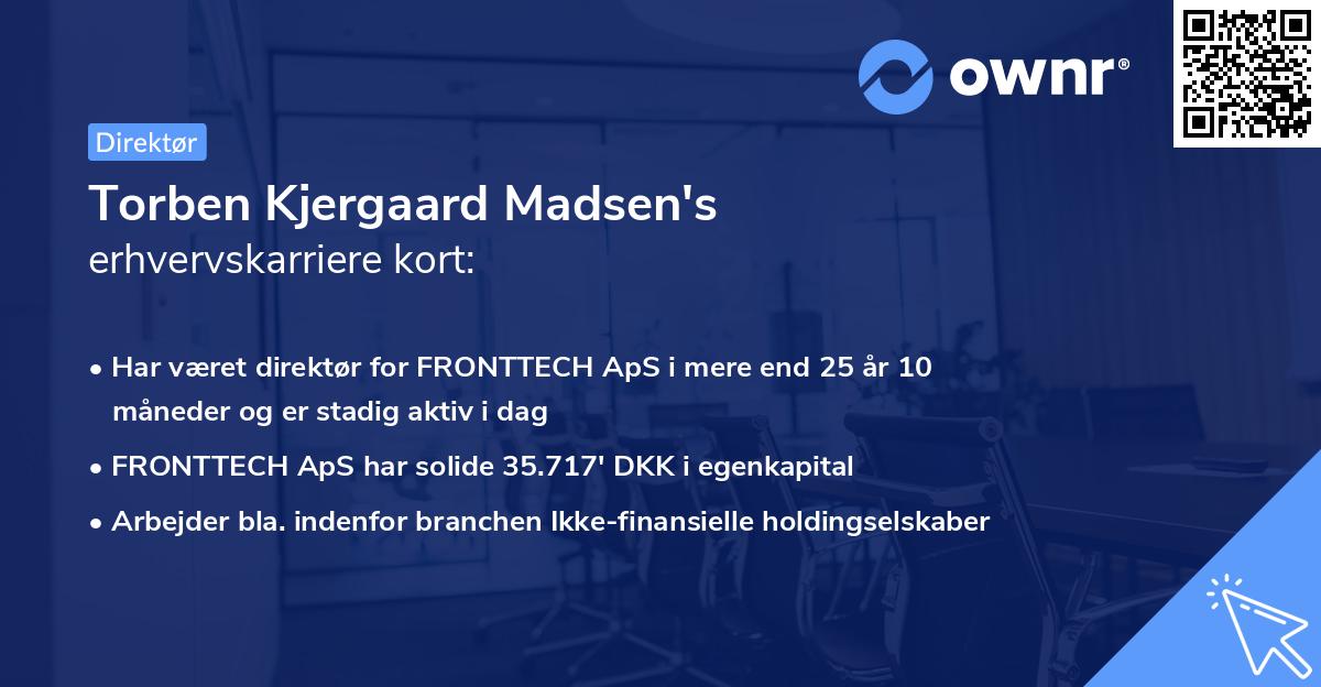 Torben Kjergaard Madsen's erhvervskarriere kort