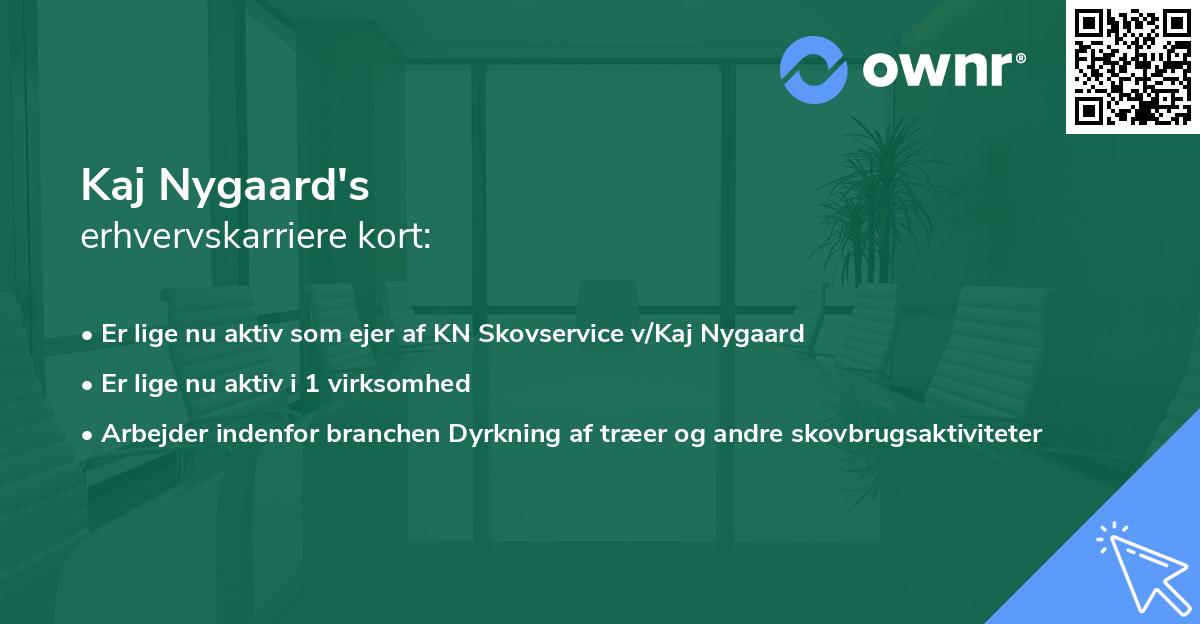Kaj Nygaard's erhvervskarriere kort