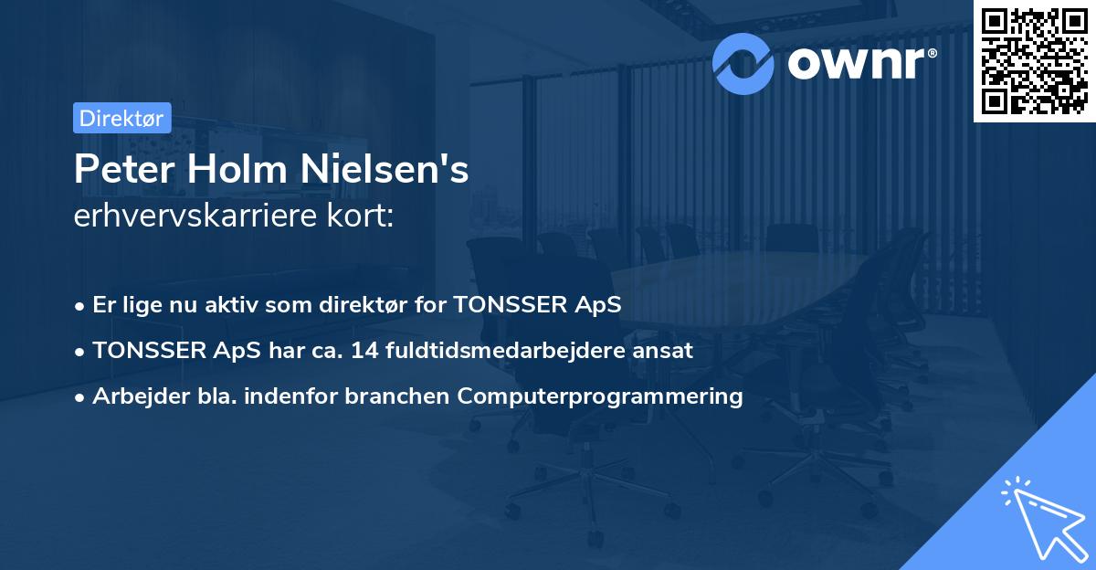 Peter Holm Nielsen's erhvervskarriere kort
