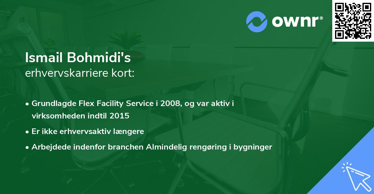 Ismail Bohmidi's erhvervskarriere kort