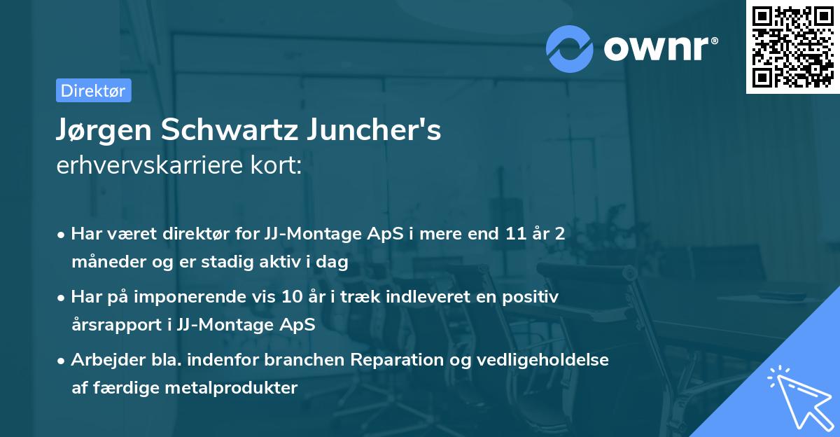 Jørgen Schwartz Juncher's erhvervskarriere kort
