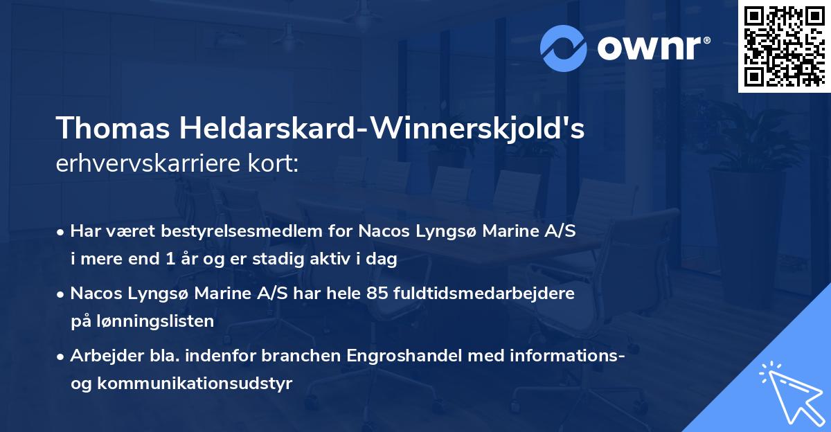 Thomas Heldarskard-Winnerskjold's erhvervskarriere kort