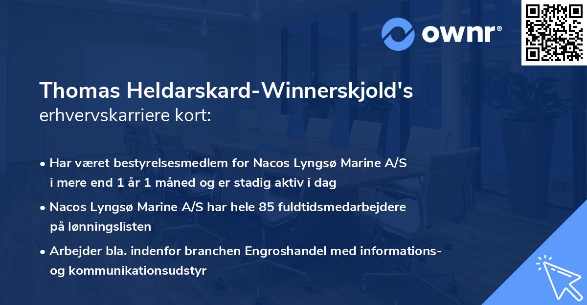 Thomas Heldarskard-Winnerskjold's erhvervskarriere kort
