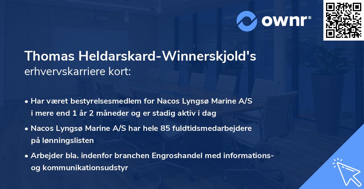 Thomas Heldarskard-Winnerskjold's erhvervskarriere kort