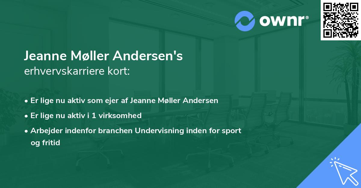 Jeanne Møller Andersen's erhvervskarriere kort