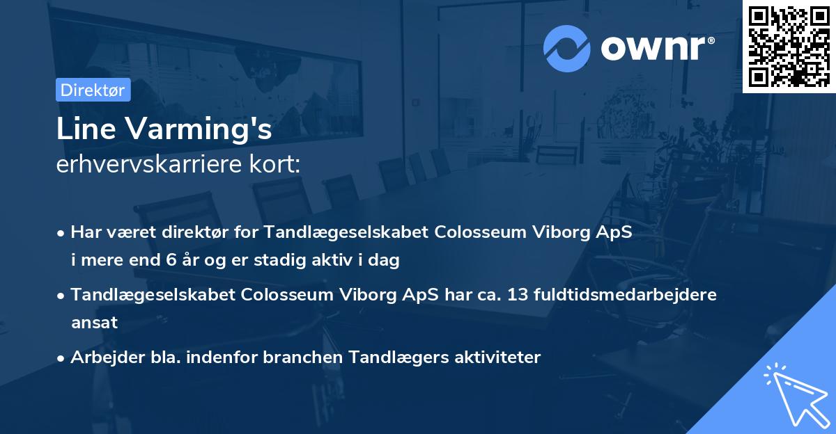 Line Varming's erhvervskarriere kort