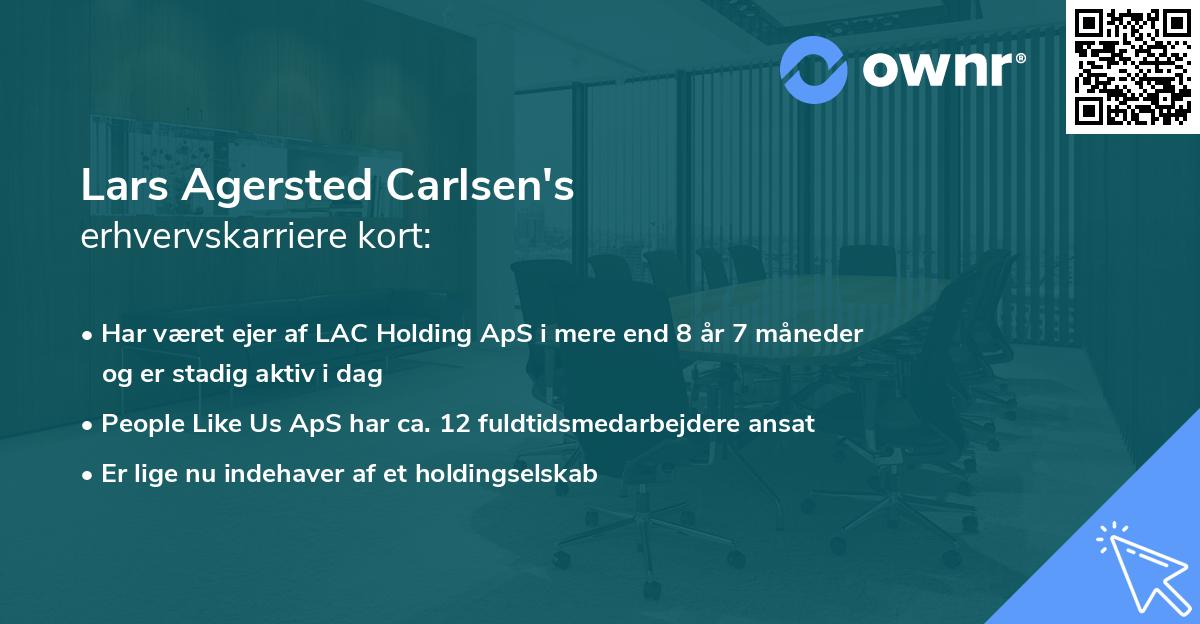 Lars Agersted Carlsen's erhvervskarriere kort