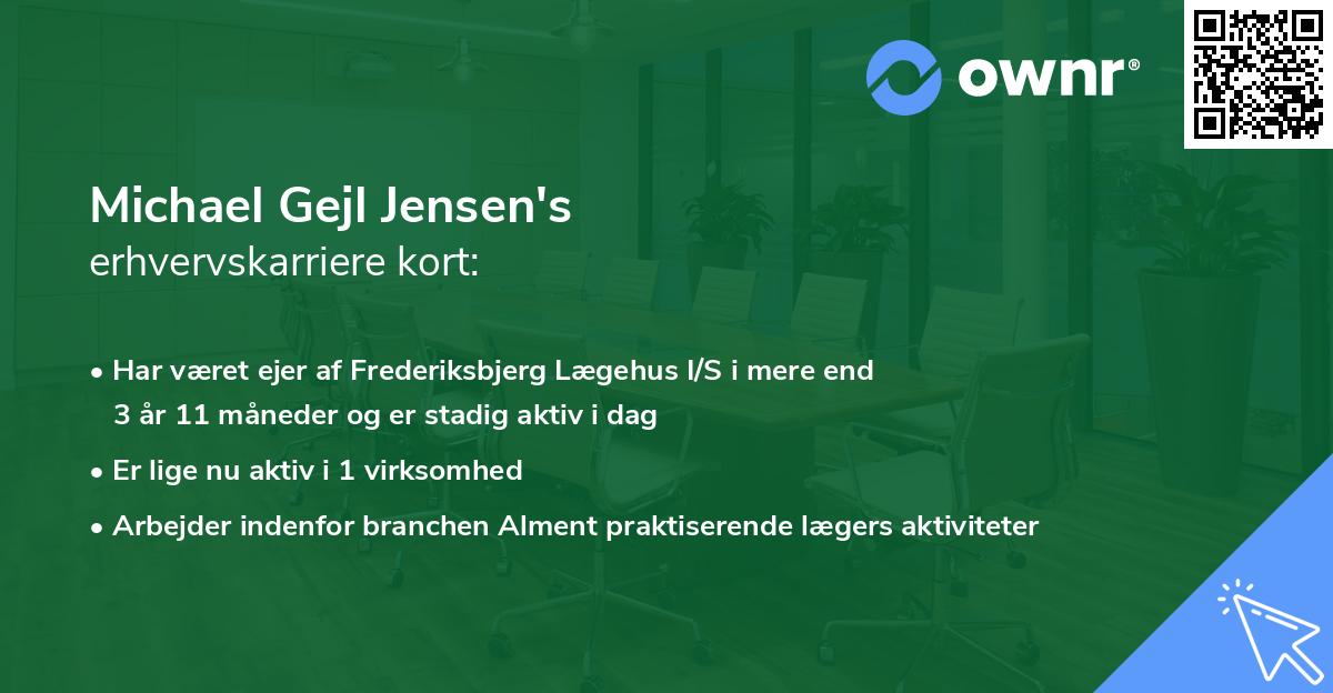 Michael Gejl Jensen's erhvervskarriere kort